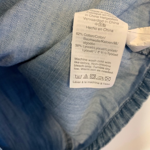 Madewell Denim Shirred-Sleeve Wrap Dress chambray - Picture 7 of 8